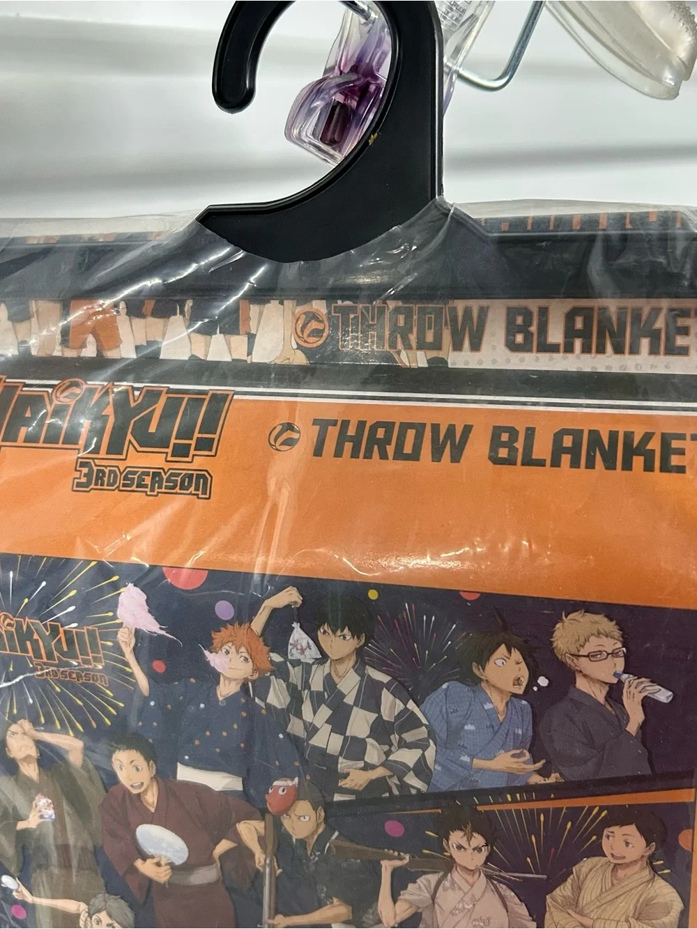 Haikyu!! Navy and Cream Anime Throw Blanket by (Brand)